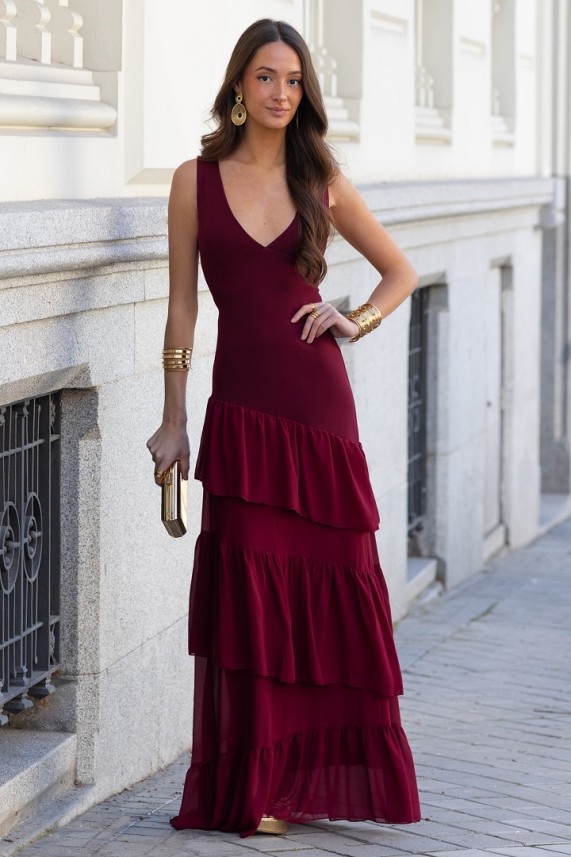Vestido Jaspers burdeos