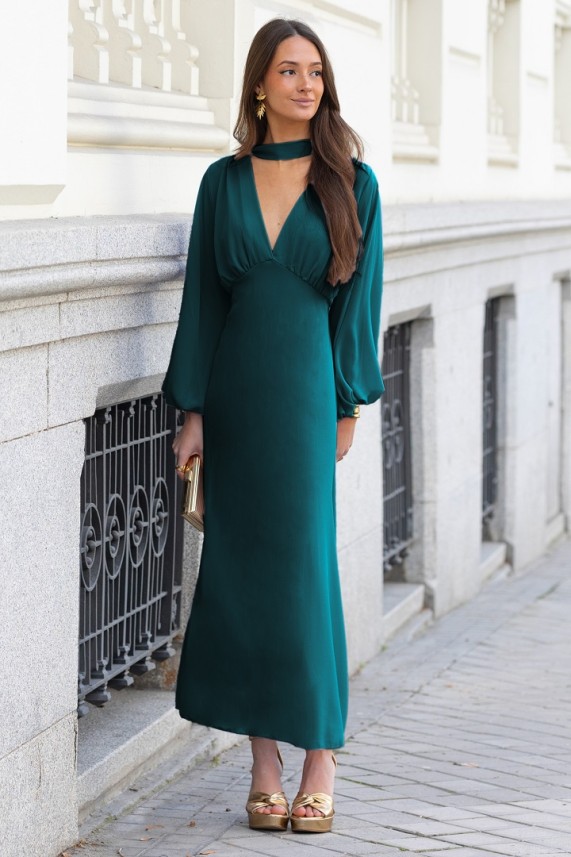Vestido Linders verde botella