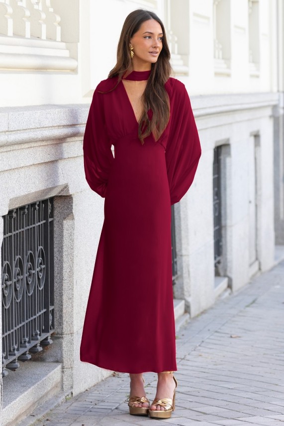 Vestido Linders burdeos