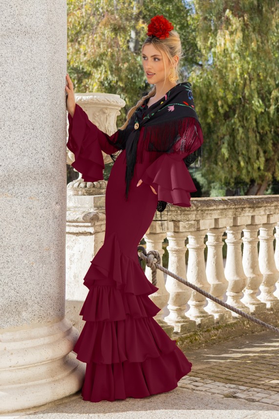 Vestido Durcal burdeos