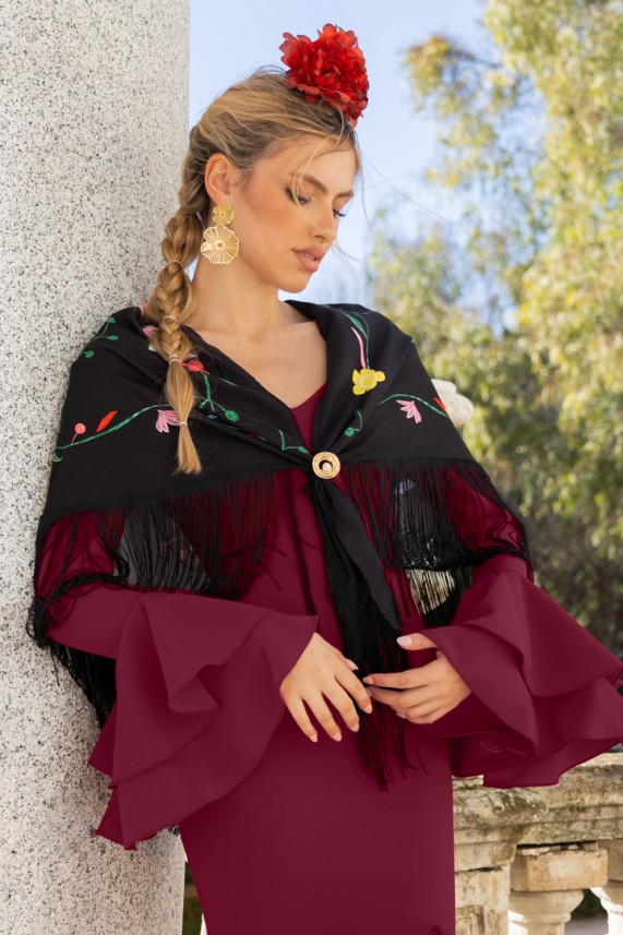 Vestido Durcal burdeos