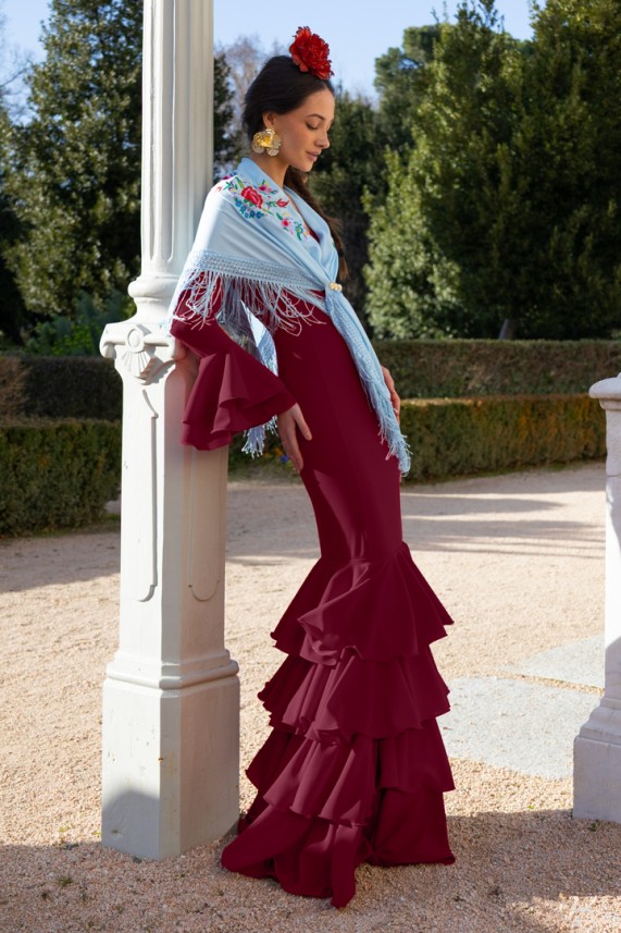 Vestido Guadiana burdeos