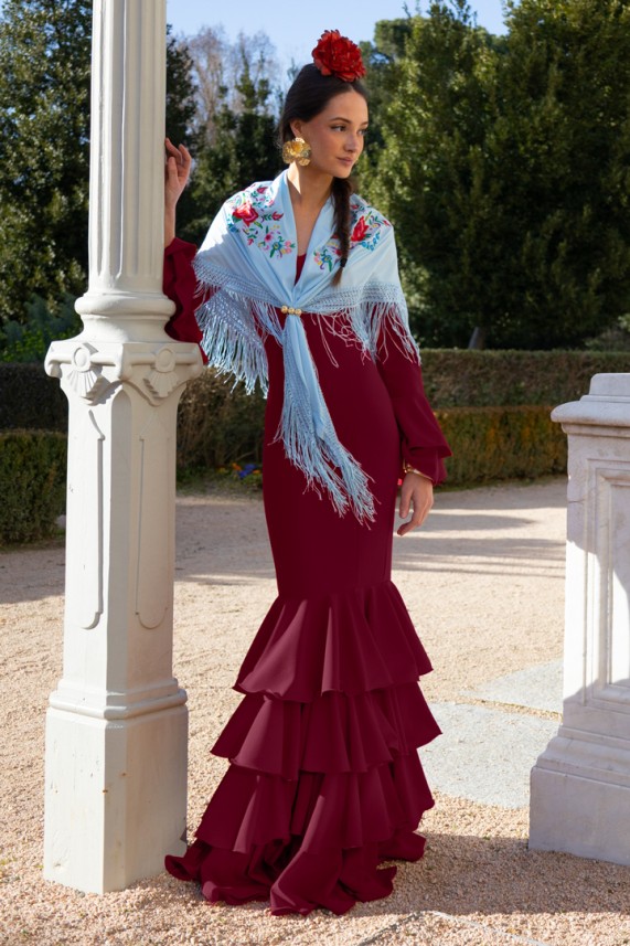 Vestido Guadiana burdeos