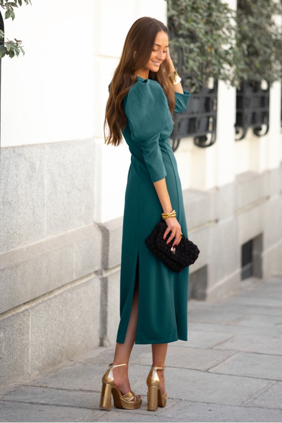 Vestido Amalfi verde botella