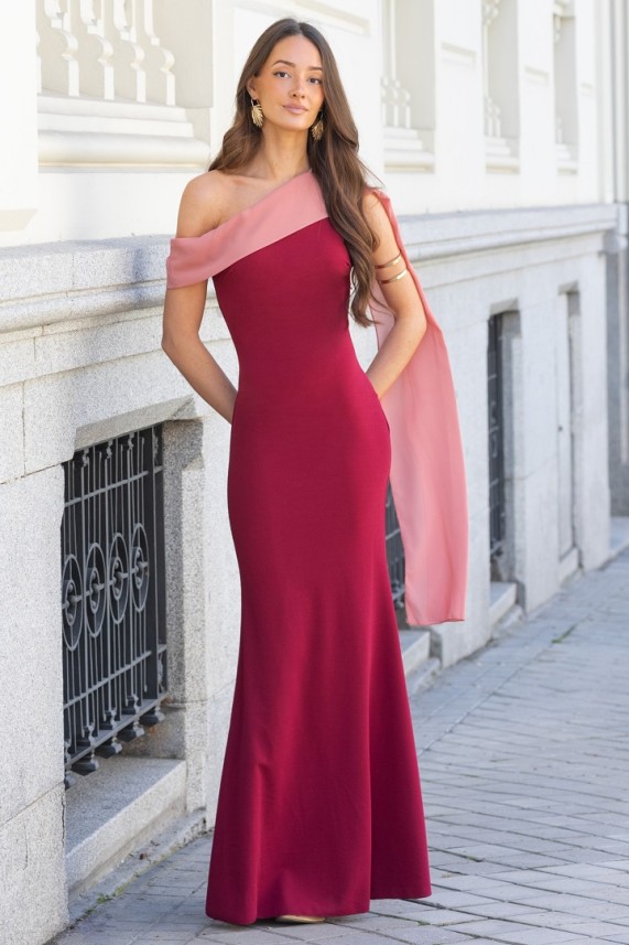 Vestido Cellina burdeos