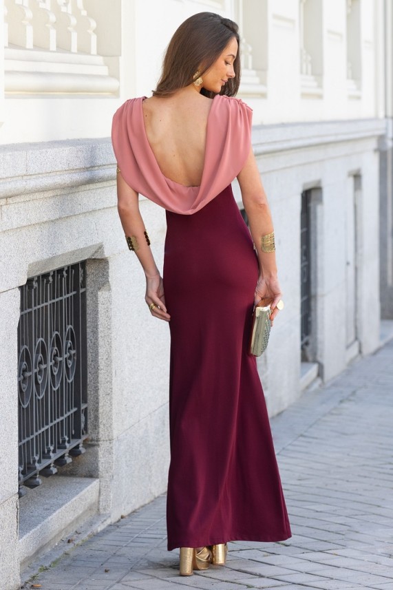 Vestido Molenar burdeos