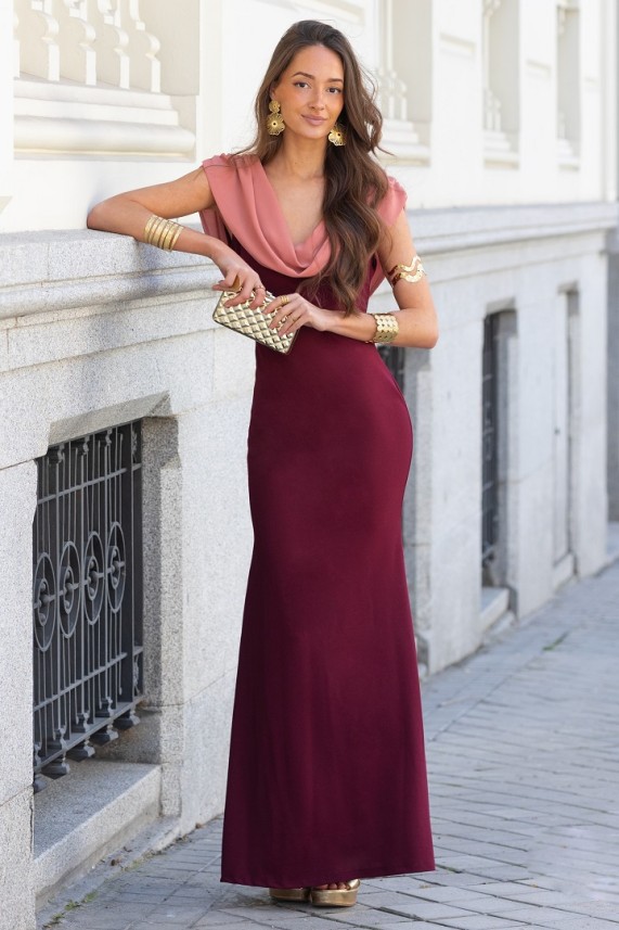 Vestido Molenar burdeos