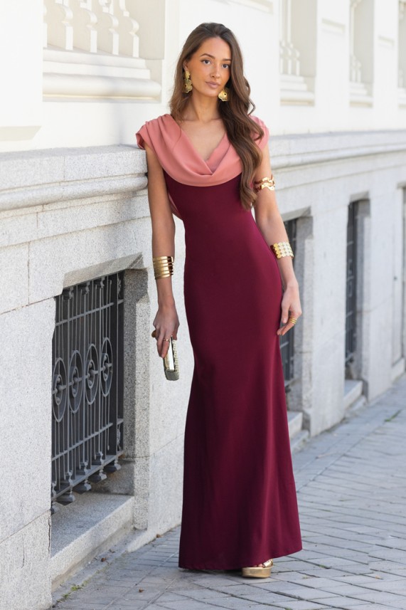 Vestido Molenar burdeos