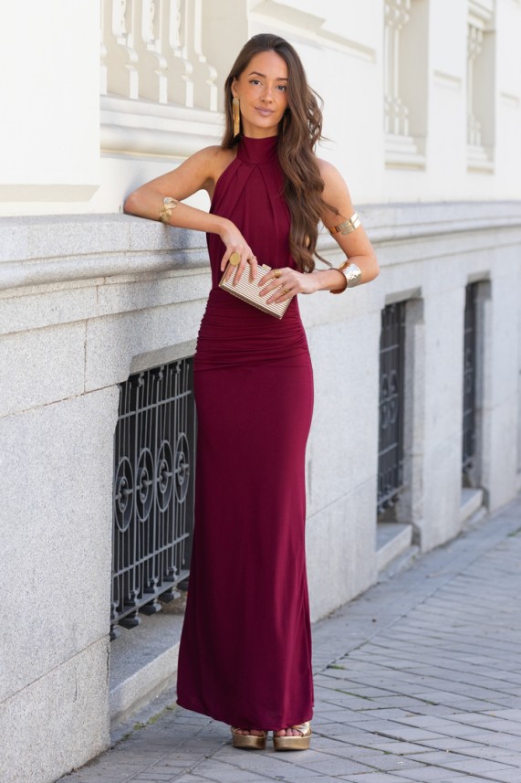 Vestido Secchia burdeos