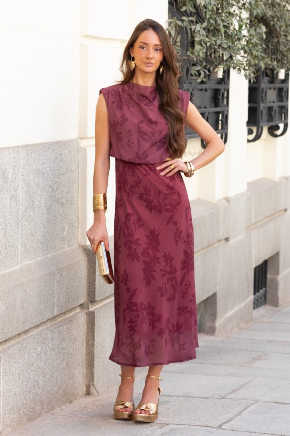 Vestido Coyle burdeos