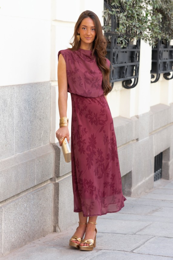 Vestido Coyle burdeos