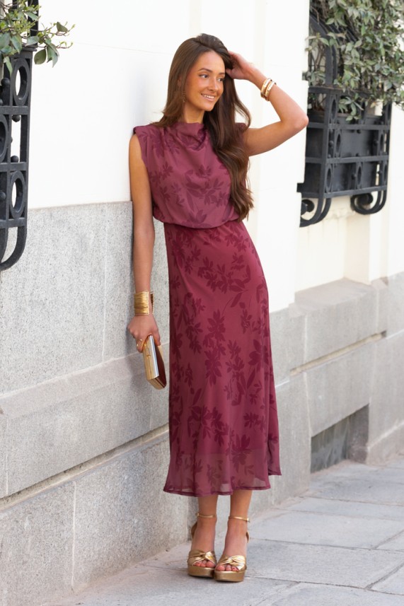 Vestido Coyle burdeos