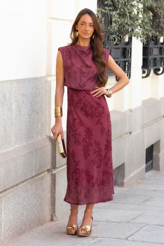 Vestido Coyle burdeos