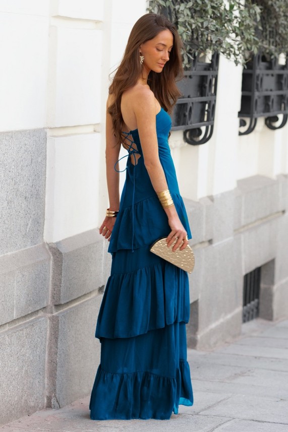 Vestido Daldin azul cobalto