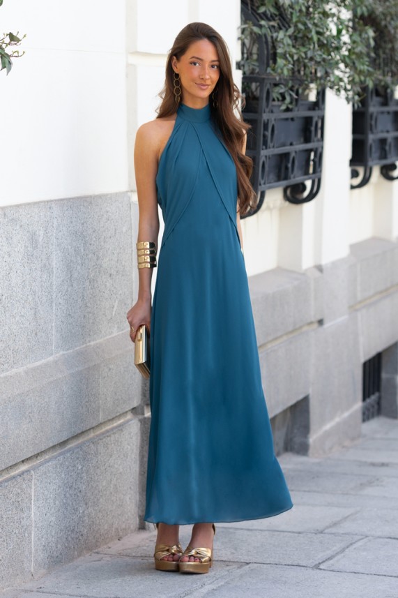 Vestido Limay azul cobalto