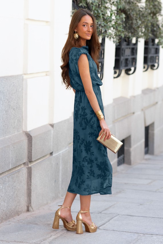 Vestido Coyle azul cobalto