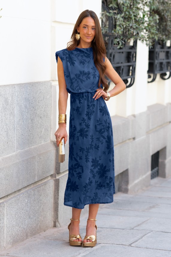 Vestido Coyle azul oscuro