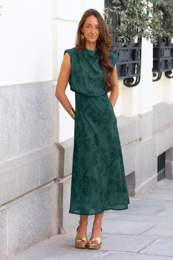 Vestido Coyle verde botella