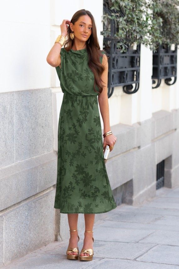 Vestido Coyle verde caza