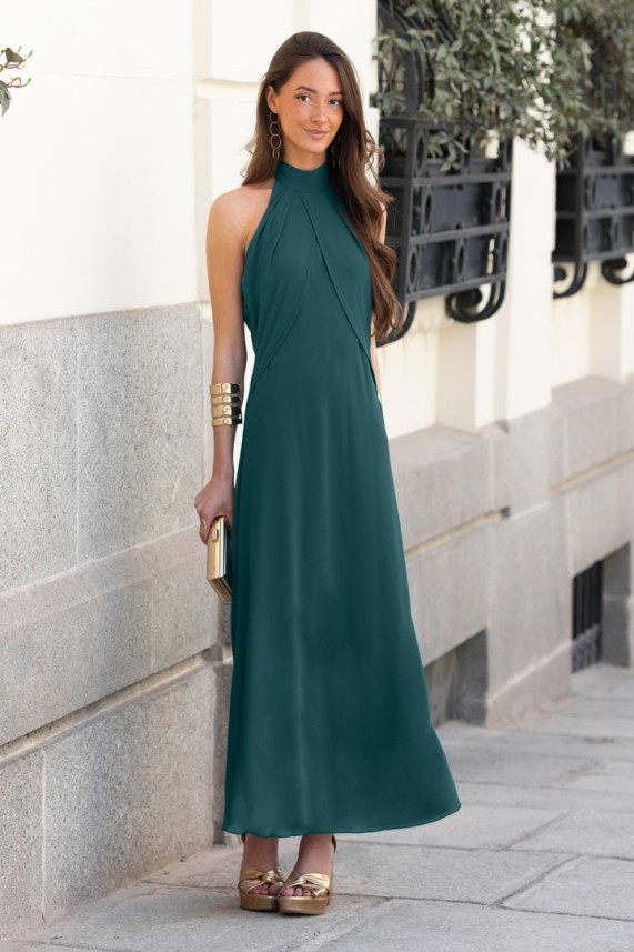 Vestido Limay verde botella
