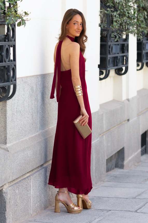 Vestido Limay burdeos