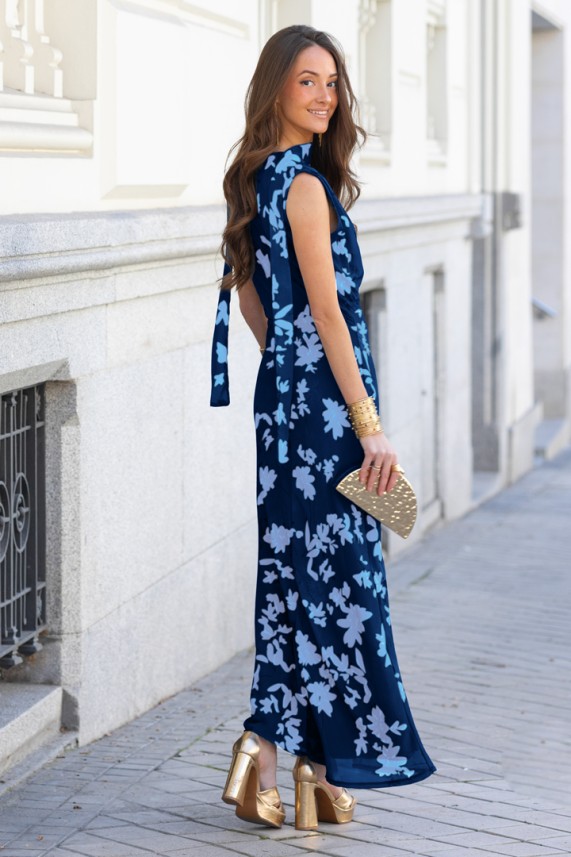 Vestido Lerici azul oscuro