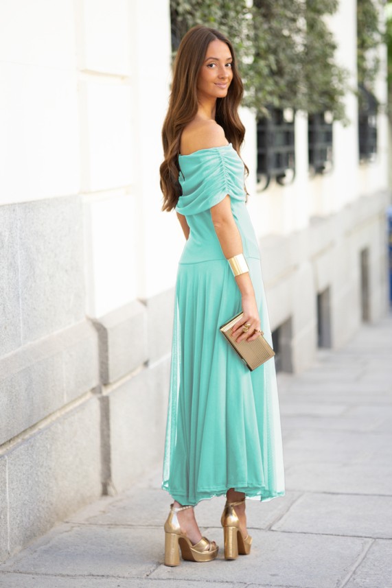 Vestido Bloems turquesa