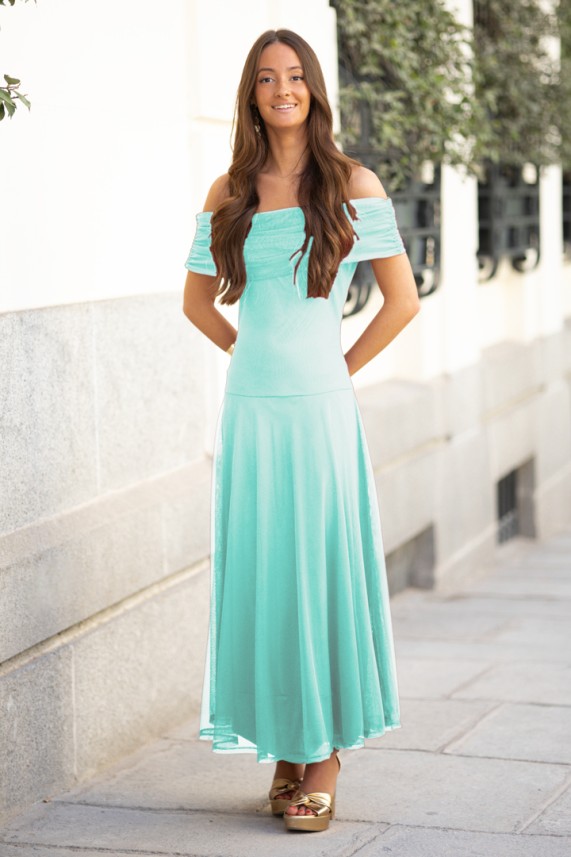 Vestido Bloems turquesa