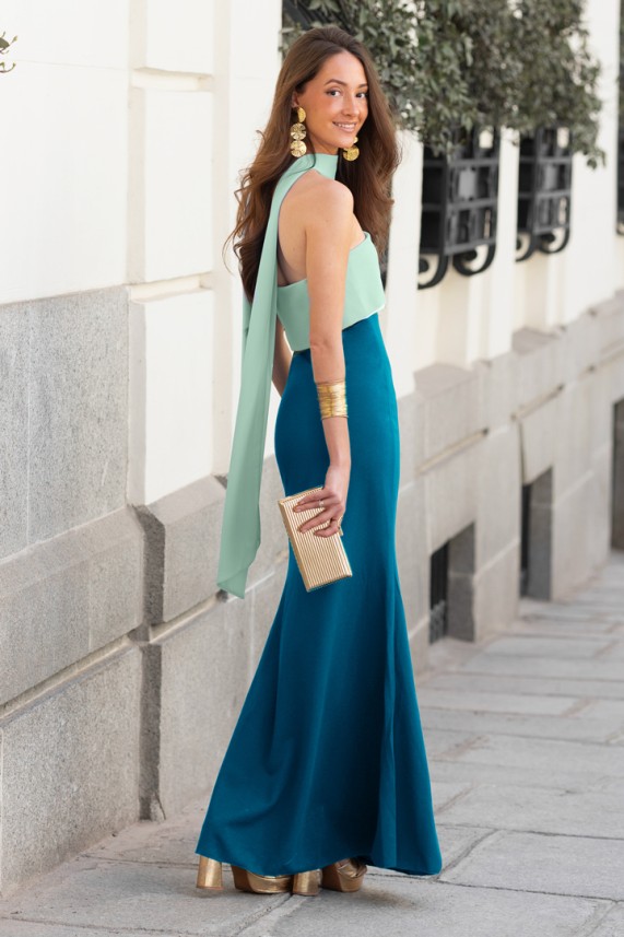 Vestido Sharpe multiposición azul cobalto