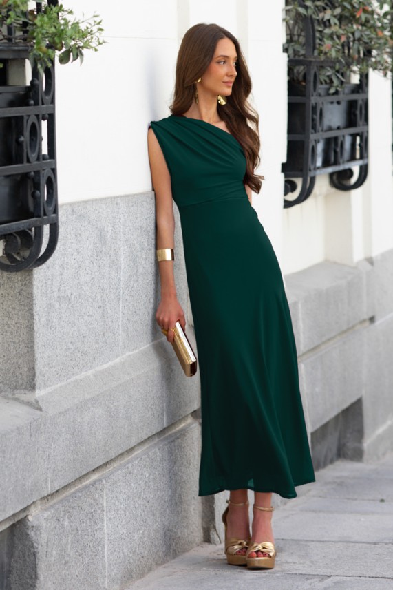 Vestido Luccin verde botella