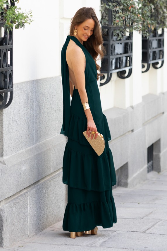 Vestido Soranzo verde botella