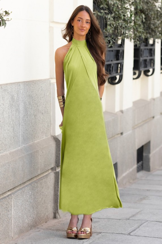 Vestido Limay verde pistacho