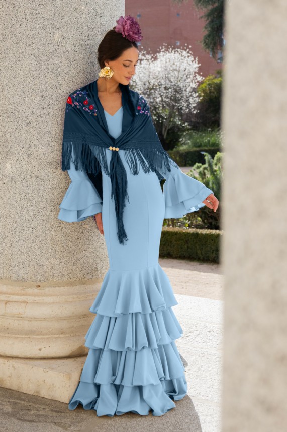 Vestido Guadiana azul celeste