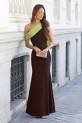 Vestido Cellina marrón-pistacho