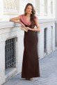 Vestido Molenar marrón-rosa