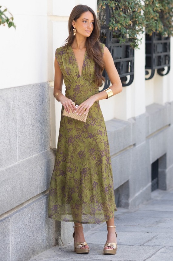 Vestido Nass verde pistacho