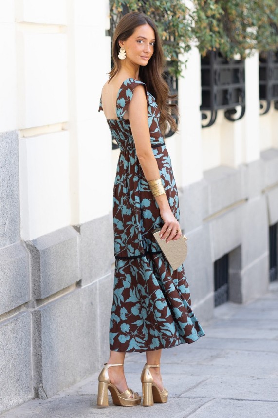 Vestido Peace marrón
