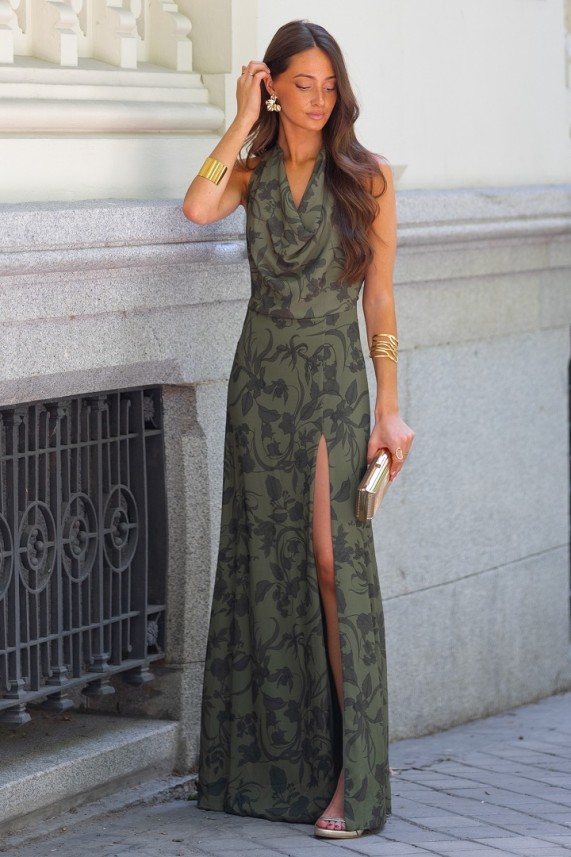 Vestido Mistassi verde caza