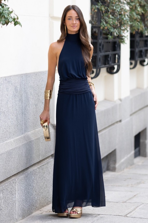 Vestido Brossi azul marino