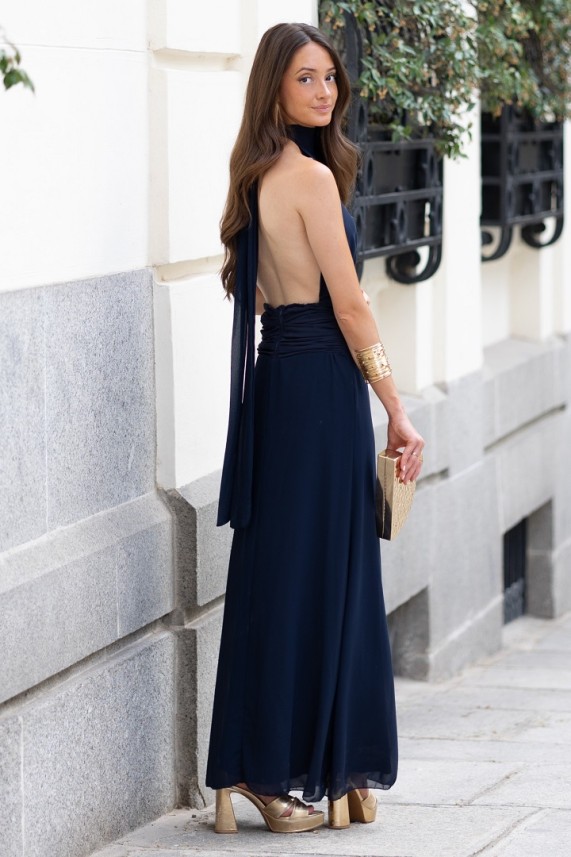 Vestido Brossi azul marino