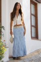 Falda Provenza azul celeste