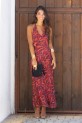 Vestido Saboya burdeos