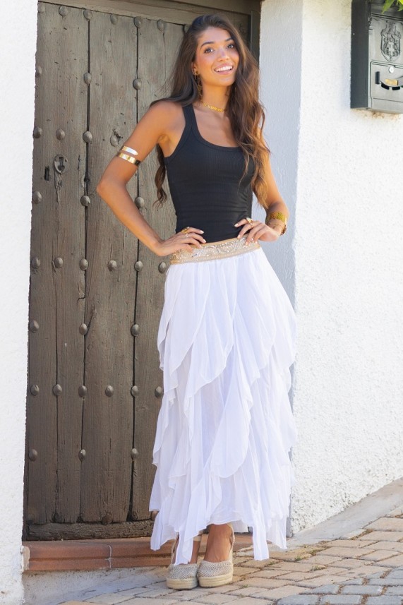 Falda Podster blanco