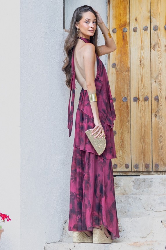 Vestido Pompet burdeos