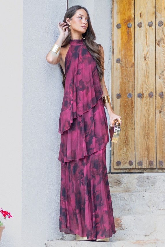 Vestido Pompet burdeos