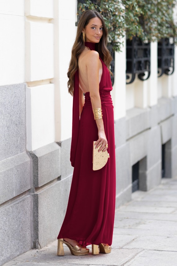 Vestido Brossi burdeos