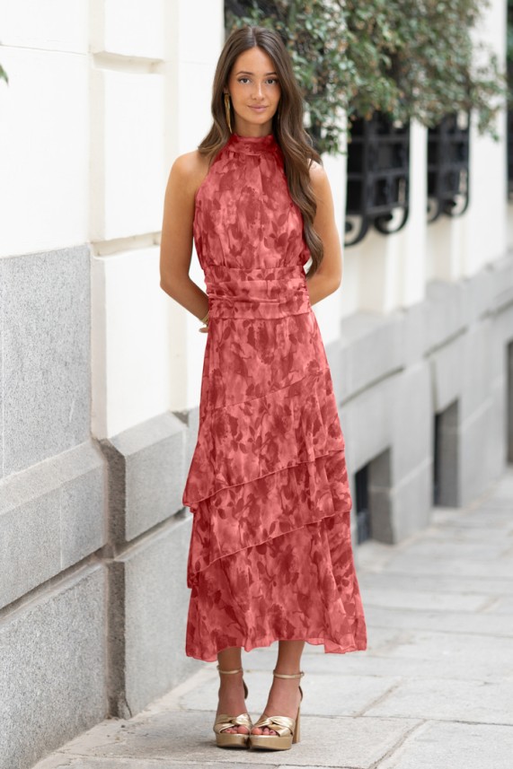 Vestido Kreiz coral