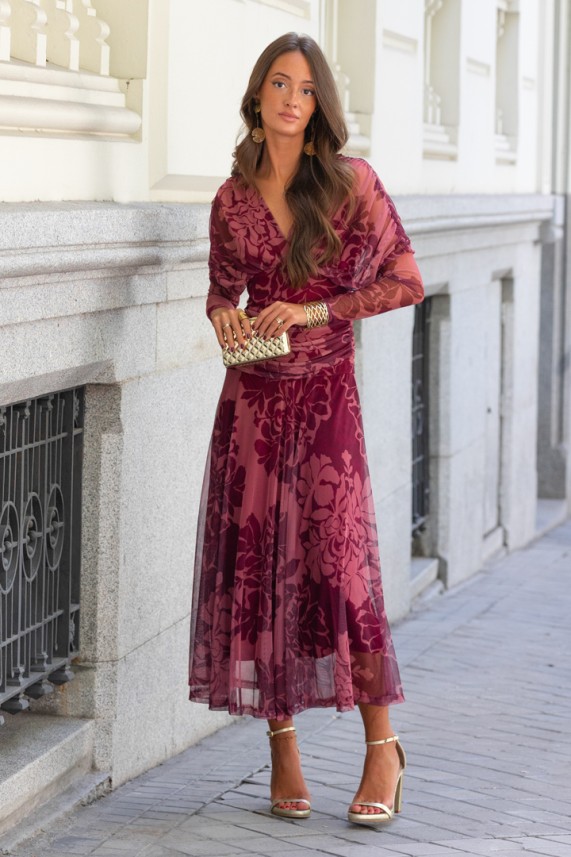 Vestido Lennard burdeos