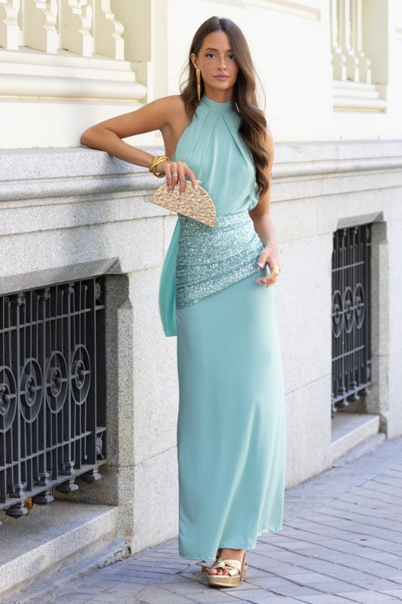 Vestido Leoni turquesa