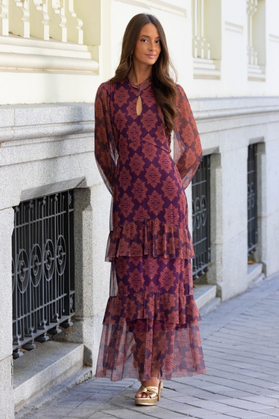 Vestido Medeot burdeos